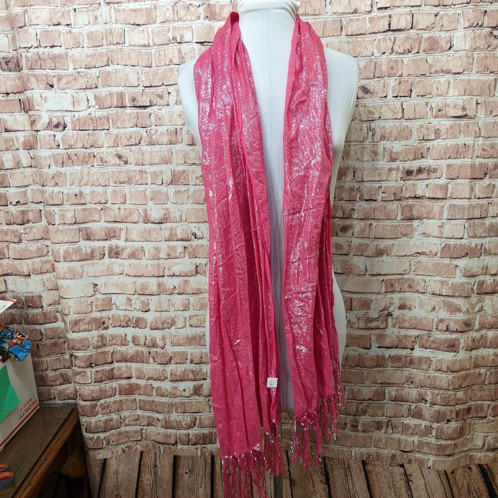 Karma Shimmery Mesh Scarf 80 in Long 21 in Wide